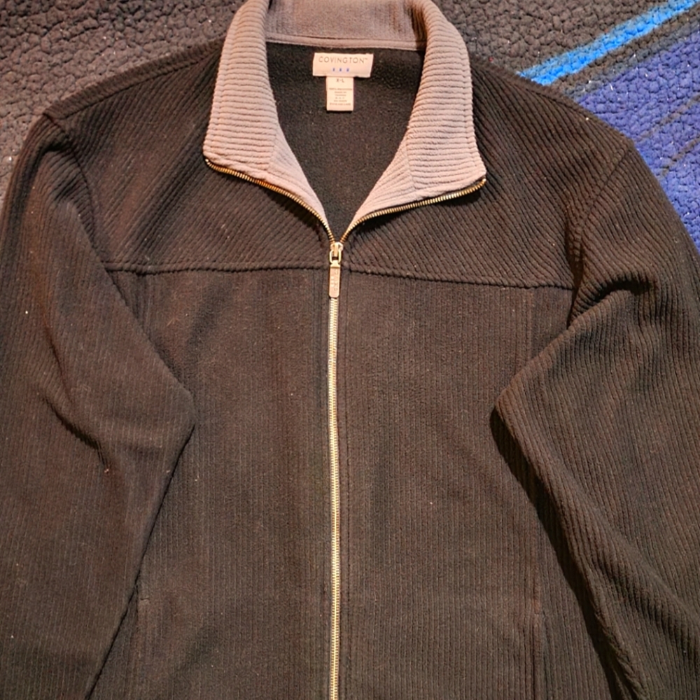 Covington XL black sweater jacket